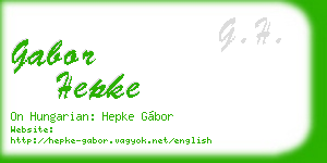 gabor hepke business card